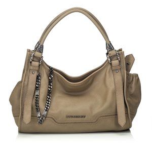 Burberry Leather Hobo Bag